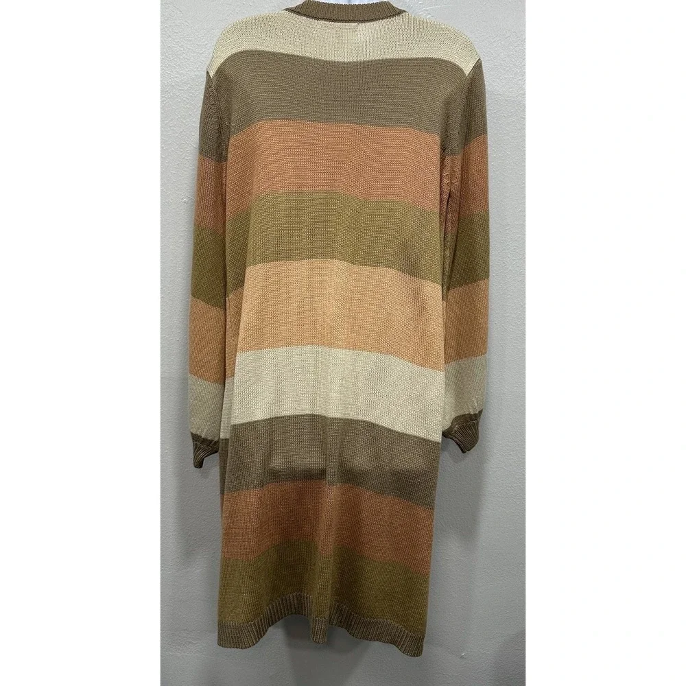 See and Be Seen Cardigan Sweater Womens Size M Brown Shades Long Sleeve Pockets - Picture 2 of 9
